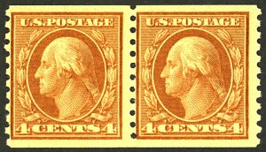 U.S. #495 MINT PAIR OG LH