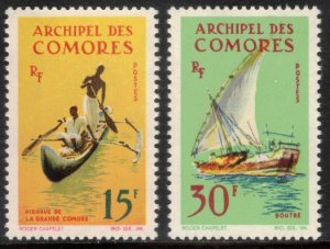 COMORO ISLAND 1964 Boats; Scott 61-62; MNH