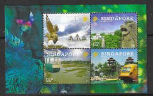 SINGAPORE SGMS1883 2009 TOURIST ATTRACTIONS     MNH