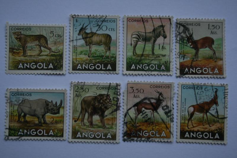 Angola 1953. 'Fauna'. SG487/90/93/94/95/97/99/50. UNH