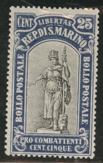 San Marino Scott B7 MH* Semi-Postal stamp 