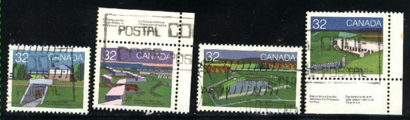 Can #986-87,990,992  used VF 1983 PD