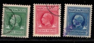 ITALY Scott # ?? 3 Used Revenue Stamps