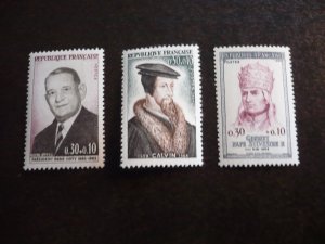 Stamps - France - Scott# B382-B384 - Mint Hinged Set of 3 Stamps