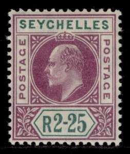 SEYCHELLES EDVII SG70, 2r.25 purple & green, M MINT. Cat £55.