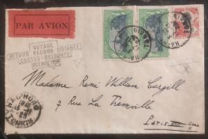 1929 Haiphong Vietnam First Flight Cover FFC To Paris France Bellonte Costes