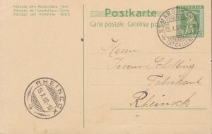 Switzerland 1908 5c Tell's Son Postal Card St.Margrethen - Rheinek Nice ...