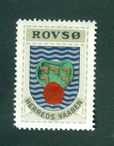 Denmark. Poster Stamp 1940/42. Mnh. District: Rovso. Coats Of Arms: Rose,Sea.