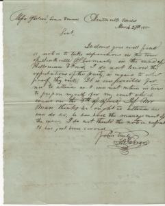 VA US STAMPLESS COVER LETTER Deatonsville DPO #5 (Pop 103) March 27, 1855