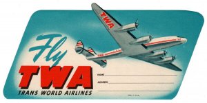 (I.B) US Cinderella : TWA Airlines Label (Luggage)