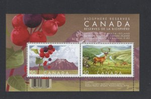 Canada #2106b (2005 Biosphere Reserves sheet)  VFMNH CV $3.00