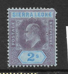 SIERRA LEONE  1907-12   2/-   KEVII   MLH  SG 109