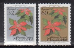 Micronesia 234-5 Christmas Flowers Mint NH