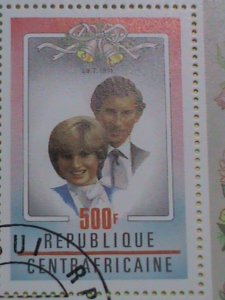 CENTRAL AFRICA STAMP-1978-HOLLY FAMILY PAINTING BY PETER PAUL RUBENS-CTO S/S