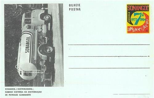 93442 - ANGOLA - Postal History - STATIONERY CARD - 1984 PETROL OIL Truck-