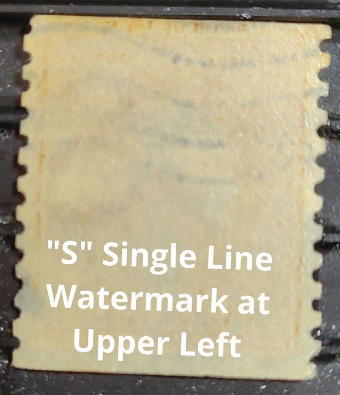 Scott Stamp # 446 - 1914 4¢ Washington, Brown.  Used Coil Stamp.  SCV $150.00