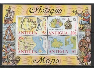 1975 Antigua - Sc 382a - MNH VF - 1 SS - Maps of Antigua