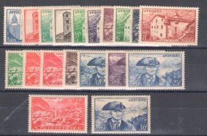 1948-51 FRENCH ANDORRA, No. 119/37 - MNH**