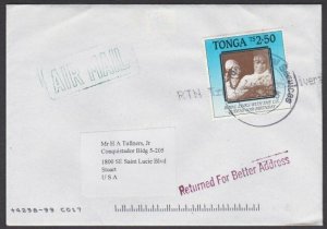 TONGA 2005 cover to USA -  Returned to Sender...............................Q462