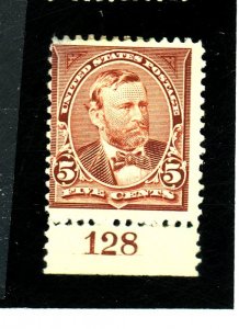 255 MINT PL# FINE OG HR THIN Cat $120