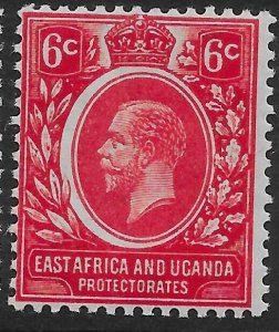 KENYA, UGANDA & TANGANYIKA SG46a 1917 6c SCARLET MNH