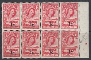 BECHUANALAND PROT., Scott 169, MNH block