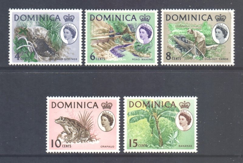 Dominica Scott 167a/174a - SG200/204, 1966 Sideways Watermark Set MH*