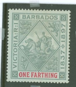 Barbados #81a var  Single