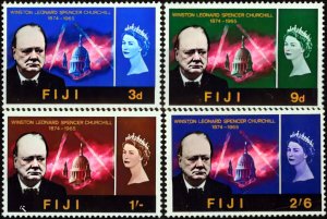 Fiji 1966 Sc#215/218 CHURCHILL MEMORIAL ISSUE Set (4) MNH