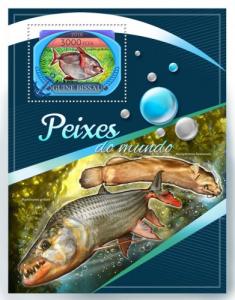 GUINE BISSAU 2016 SHEET FISHES POISSONS PEIXES PECES MARINE LIFE gb16803b