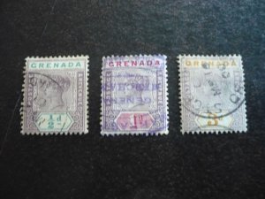 Stamps - Grenada - Scott# 39,40,43 - Used Part Set of 3 Stamps