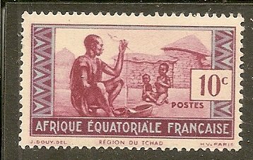 French Equatorial Africa  Scott 155A  People of Chad  MNH