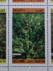 ​OMAN-WORLD FAMOUS LOVELY ORCHIDS MNH S/S-EST.VALUE $12 WE SHIP TO WORLD WIDE