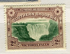 S.RHODESIA; 1932 early GV Victoria Falls issue Mint hinged Shade of 3d. value