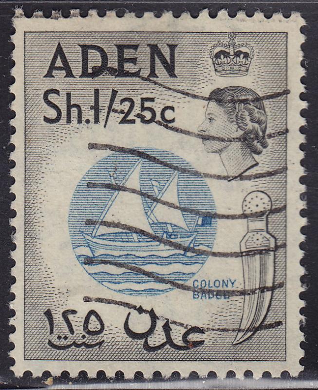 Aden 56 Used 1956 Colony Badge