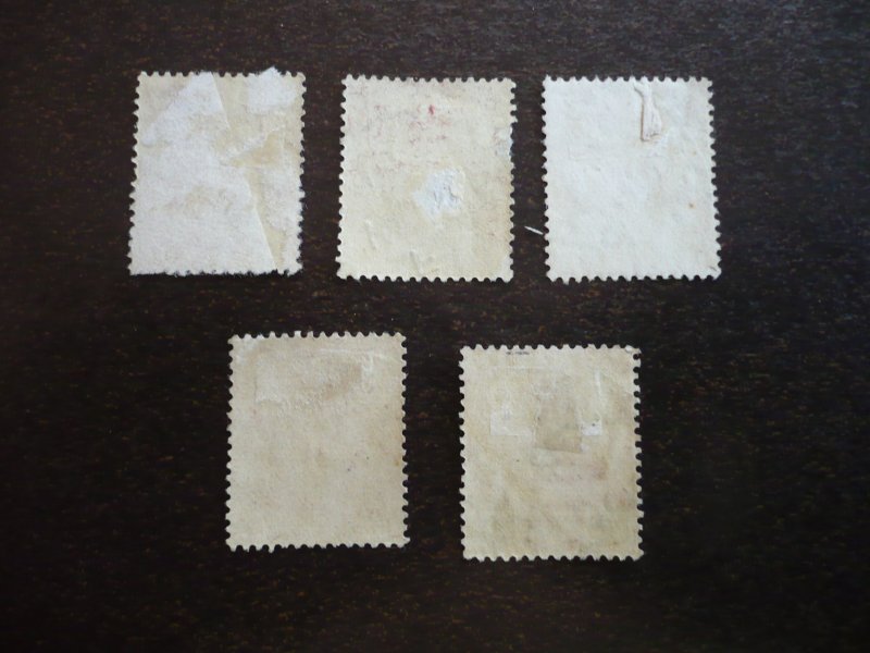 Stamps - Johore - Scott# 59-63 - Used Part Set of 5 Stamps