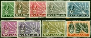 Nyasaland 1934-35 Set of 9 SG114-122 V.F MNH