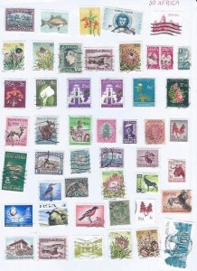 SOUTH AFRICA USED GROUP 24 STAMPS STARTS AT A LOW PRICE!