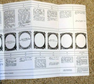 1972 ID Chart of 1c Stamps 1851 to 1861 by Mortimer L. Neinken 8.5 X 23 inches