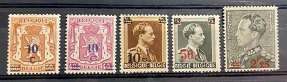 (1803) BELGIUM 1941 : COB# 568/72 FULL SET - MNH VF