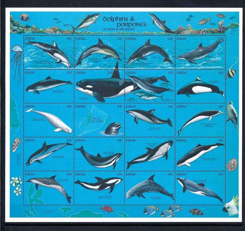 [49135] Palau 1991 Marine life Dolphins MNH Sheet