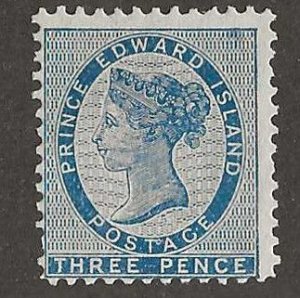 Prince Edward Island Sc #8  3p blue  with dot after 'T' OG FVF