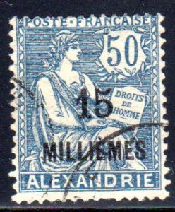 French Offices in Egypt (Alexandria) #56, used, CV $3.00