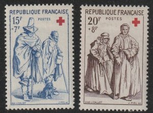 France 1957  Famous Men    Mint  Sc# B318-19