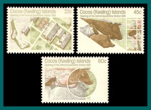 Cocos 1981 Animal Quarantine, MNH  #65-67,SG62-SG64