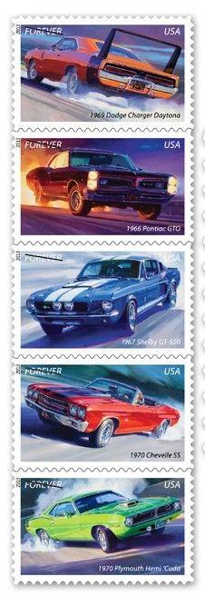 2013 46c Muscle Cars, Strip of 5 Scott 4743-47 Mint F/VF NH 