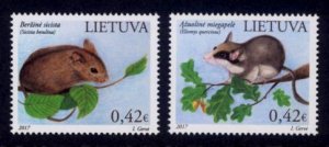 Lithuania Sc# 1104-5 MNH Endangered Rodents
