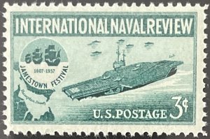 Scott #1091 1957 3¢ International Naval Review MNH OG VF