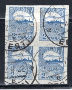 Estonia  #44 block    Used   VF   CV $2.00   .....   1890102