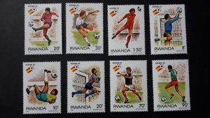 Rwanda 1982 Football World Cup - Spain ** MNH Full set Mi 1179-1186